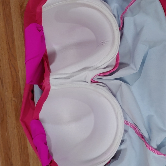 Cover Up and Dress Swimsuit Rainbow Ombre Bra Top NWOT XL - Picture 9 of 14